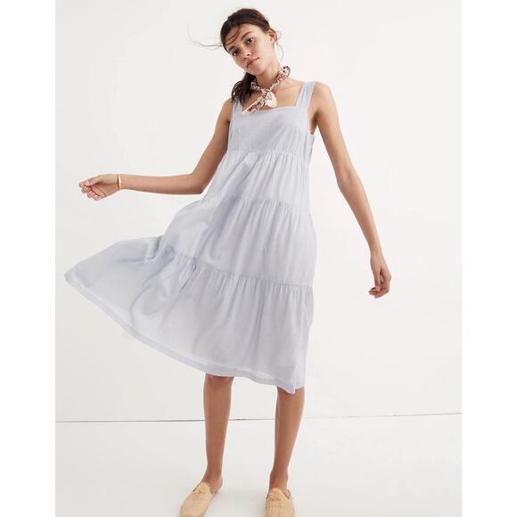 Madewell Light Gray Midi Dress - Picture 4 of 11